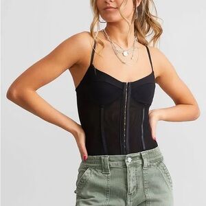 Free People Sleeveless Rhythm Corset Bodysuit